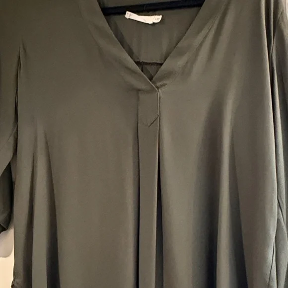 Lush Dark Olive Women's Blouse - Picture 3 of 3